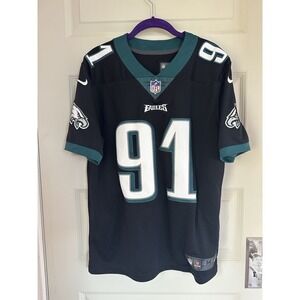 Men's NFL Nike On Field Philadelphia Eagles Fletcher Cox 91 Home Jersey M Black